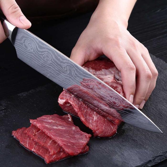 Cuchillo Damasco de Chef - Acero Inoxidable - 20 cm