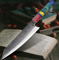 Cuchillo de Chef Estilo Japones- Acero Inoxidable, Mango de madera - 35cm