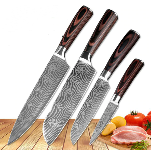 Set 4 Cuchillos - Acero Inoxidable - 19cm