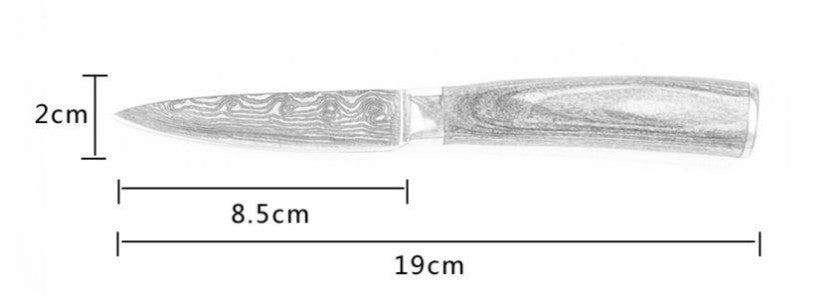 Set 4 Cuchillos - Acero Inoxidable - 19cm
