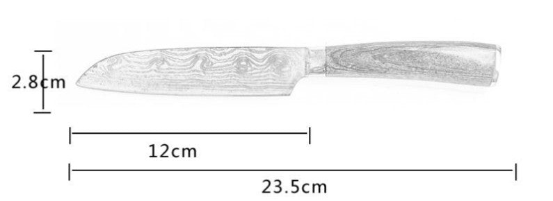 Set 4 Cuchillos - Acero Inoxidable - 19cm