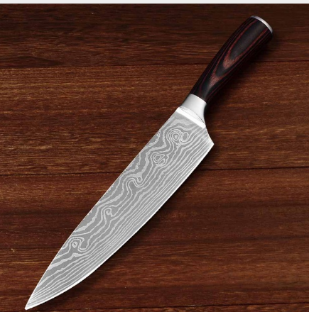 Cuchillo Damasco de Chef - Acero Inoxidable - 20 cm
